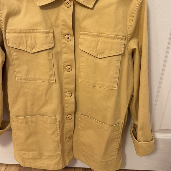 SANCTUARY Mustard Yellow Four Pocket Utility Barn Jacket size Med - Picture 4 of 6